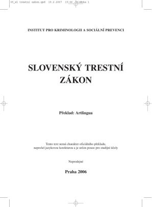 Slovak criminal law