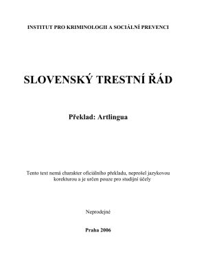 Slovak criminal code