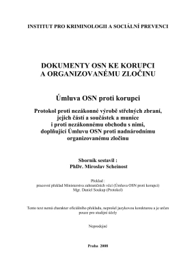 UN documents on corruption and organized crime