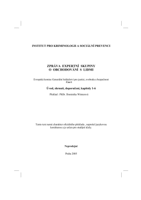 Report of the expert group on trafficking in human beings